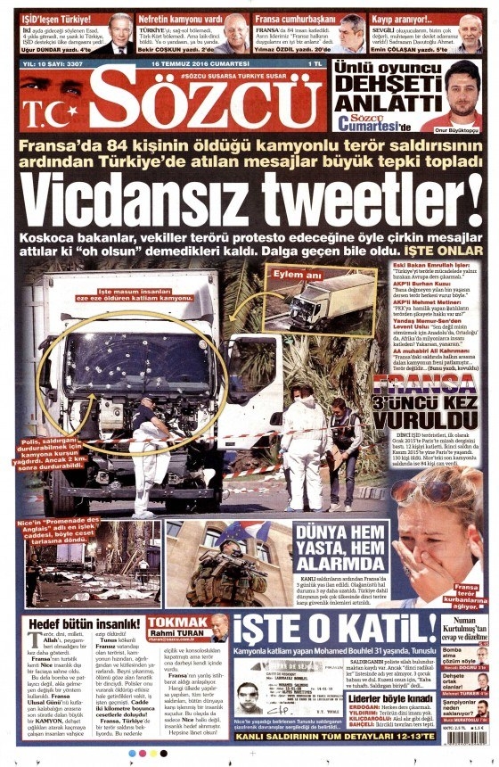 16 Temmuz 2016 gazete manşetleri 21
