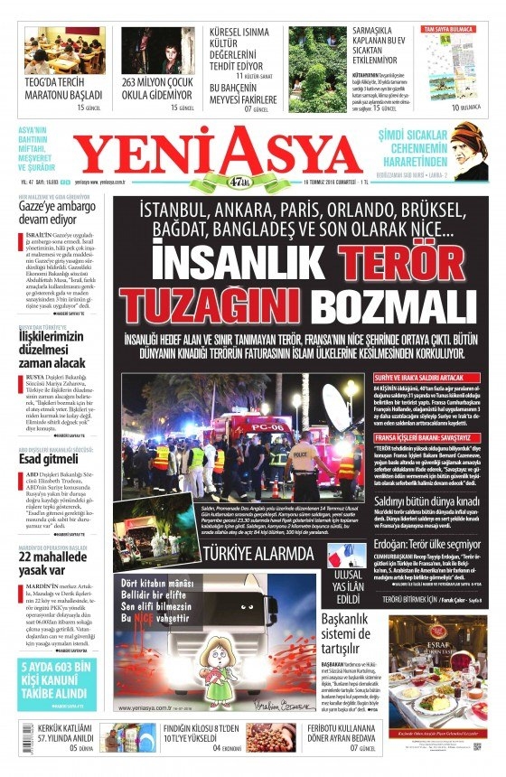 16 Temmuz 2016 gazete manşetleri 24