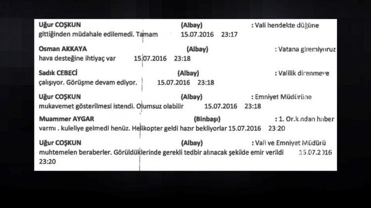Darbeci hainlerin 'Whatsapp' yazışmaları 13