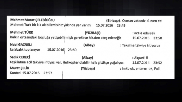 Darbeci hainlerin 'Whatsapp' yazışmaları 17