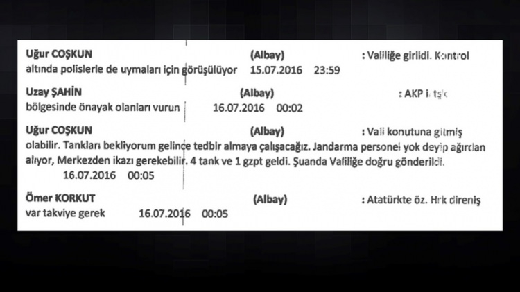 Darbeci hainlerin 'Whatsapp' yazışmaları 18