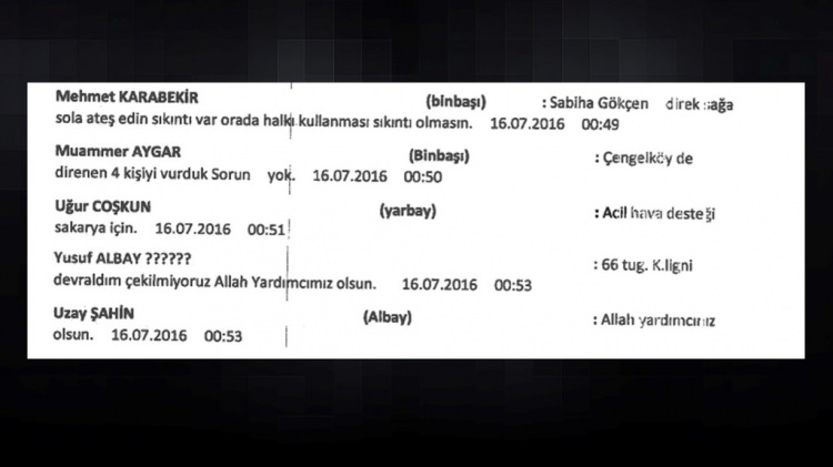 Darbeci hainlerin 'Whatsapp' yazışmaları 23