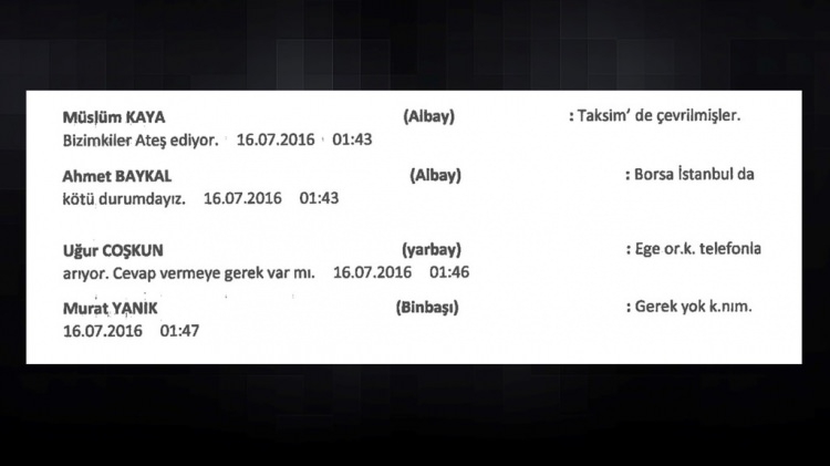 Darbeci hainlerin 'Whatsapp' yazışmaları 28