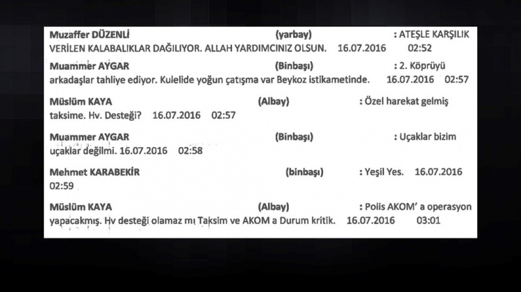 Darbeci hainlerin 'Whatsapp' yazışmaları 32