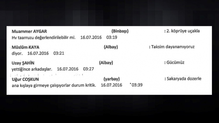 Darbeci hainlerin 'Whatsapp' yazışmaları 33
