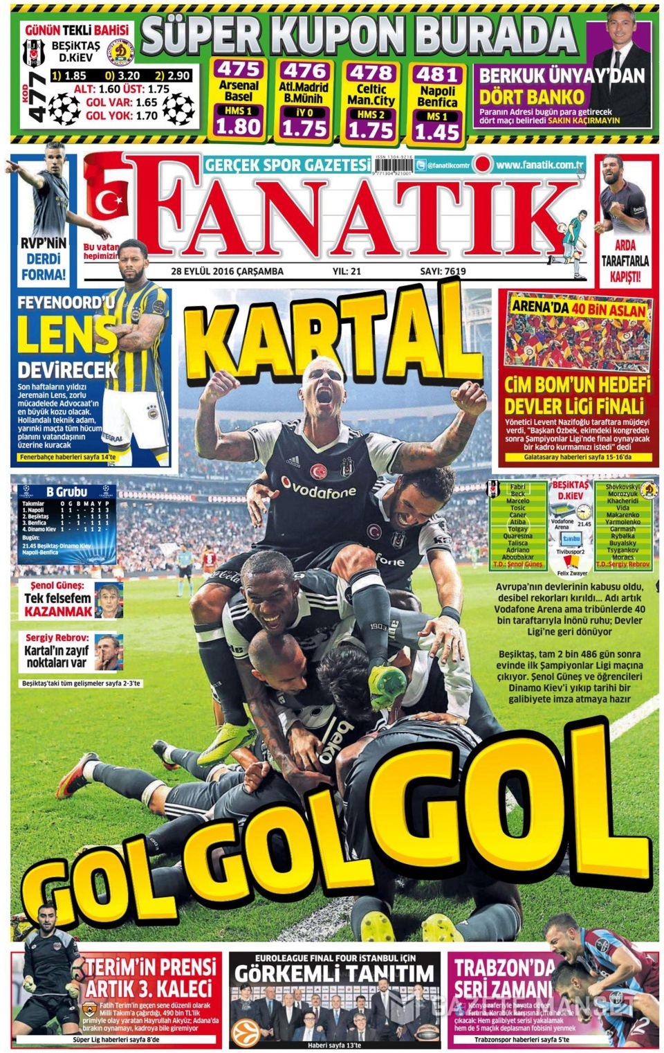 28 Eylül Çarşamba gazete manşetleri 11