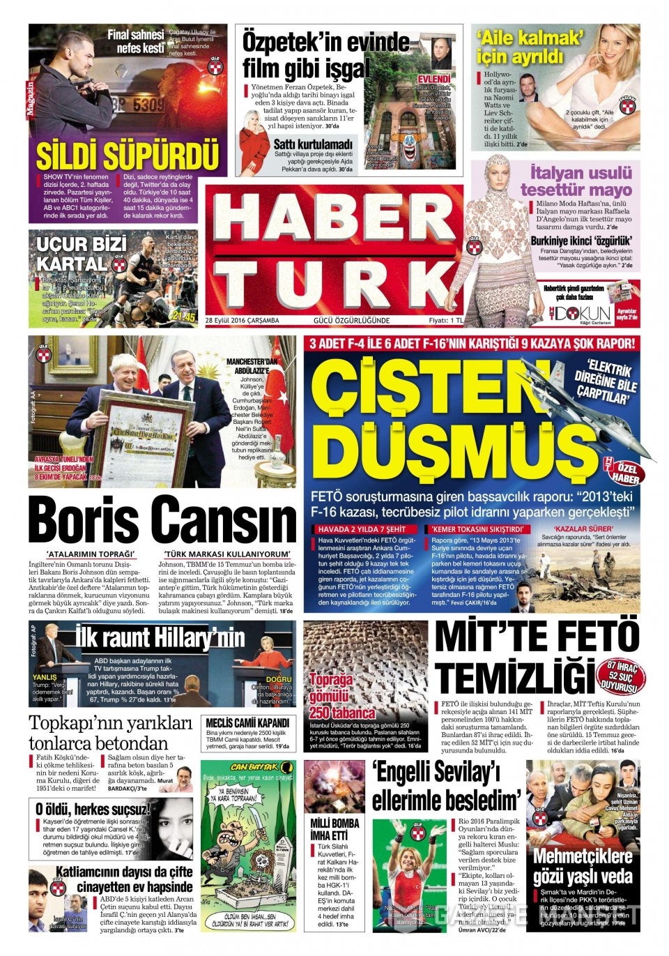 28 Eylül Çarşamba gazete manşetleri 2