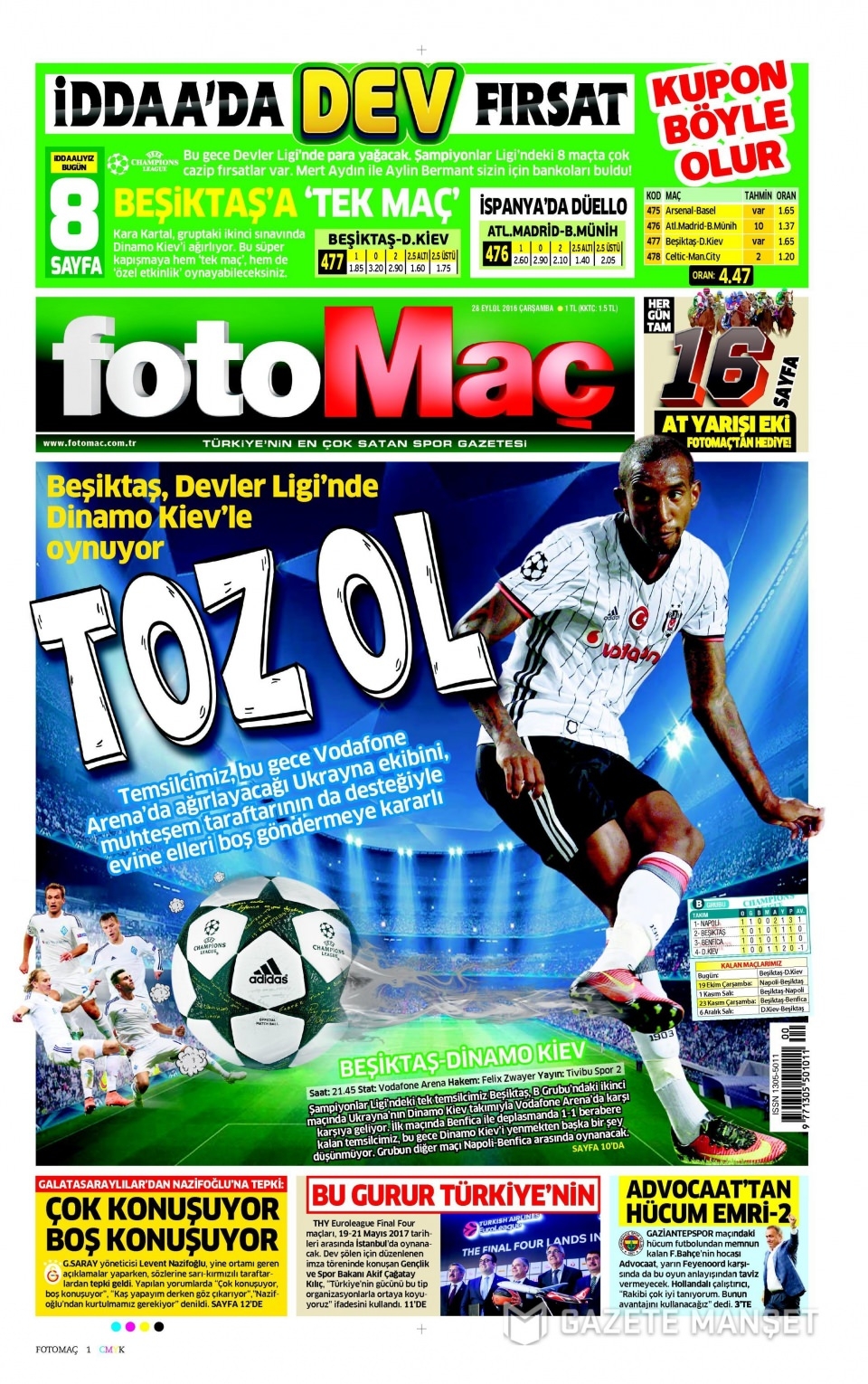 28 Eylül Çarşamba gazete manşetleri 22