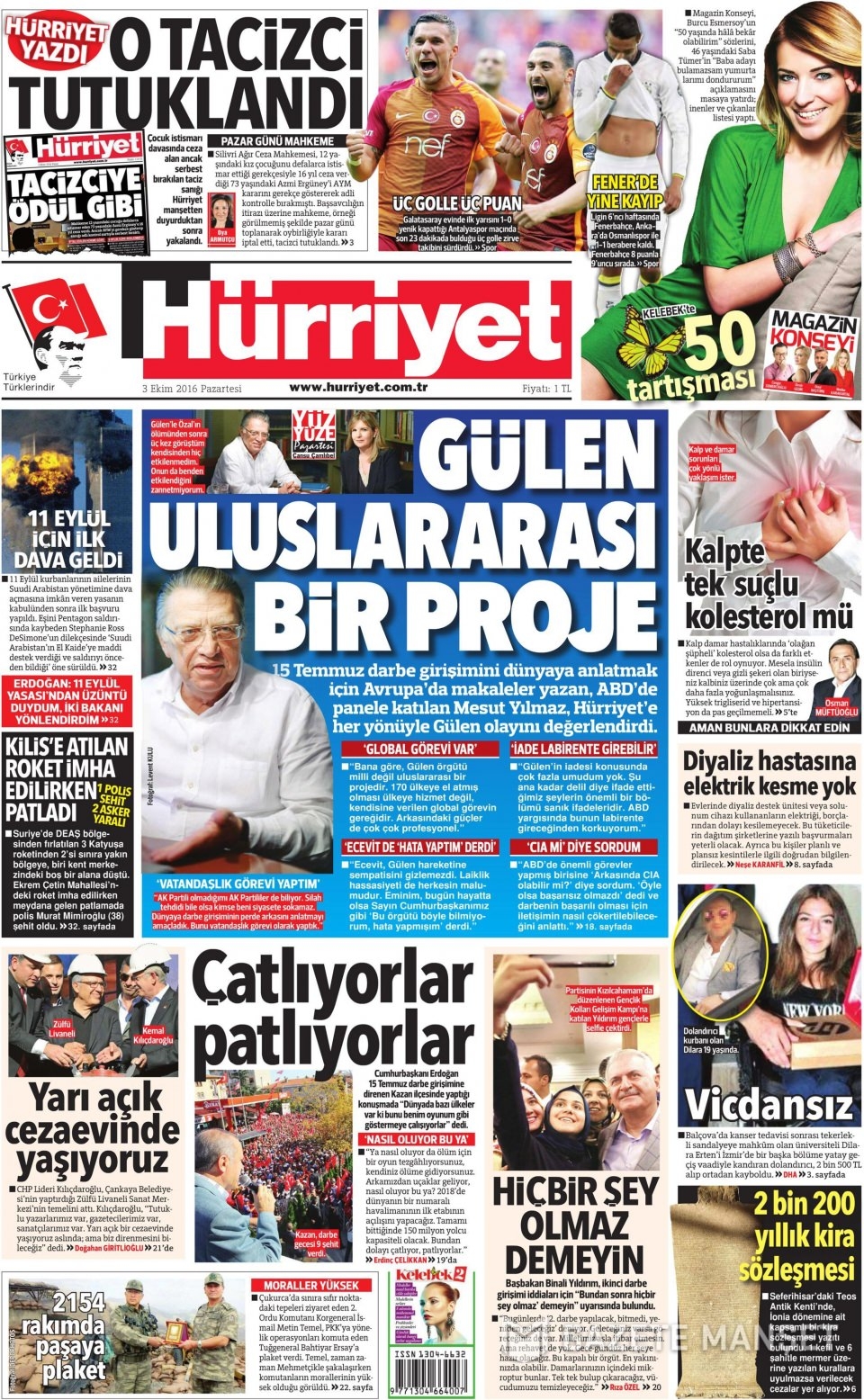 3 Ekim Pazartesi gazete manşetleri 13