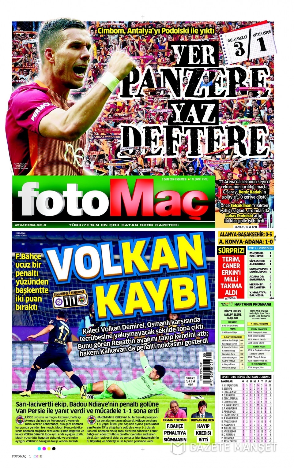 3 Ekim Pazartesi gazete manşetleri 21