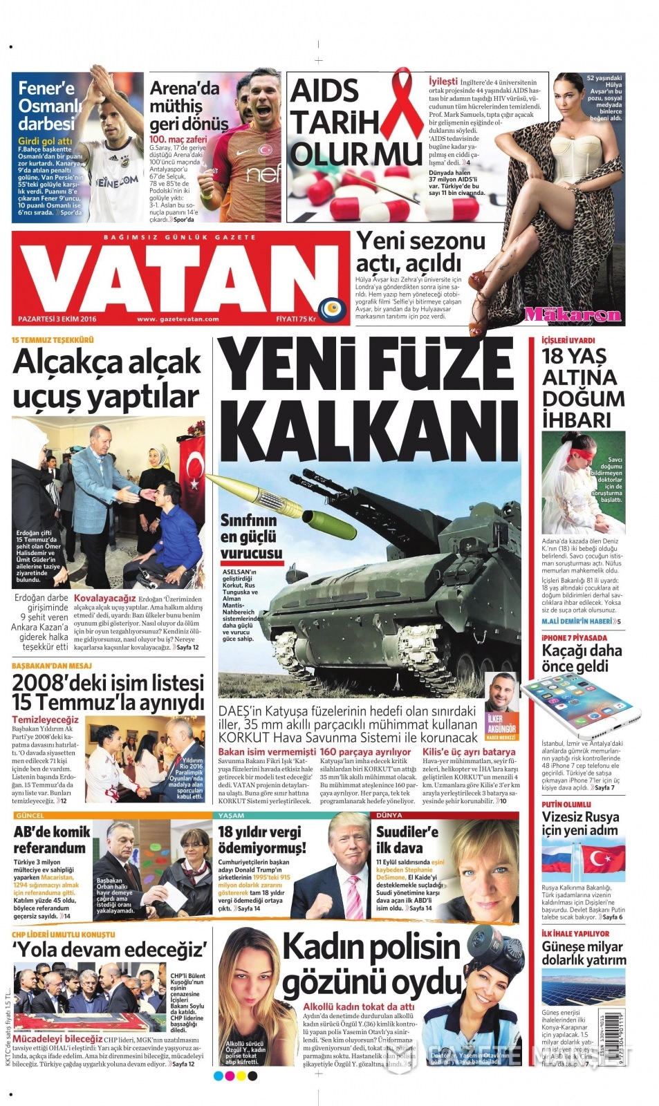 3 Ekim Pazartesi gazete manşetleri 7