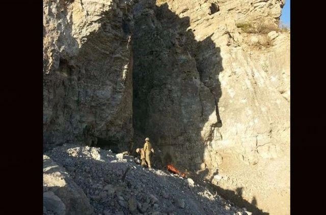 Mağara içerisinde cephanelik bulundu 10