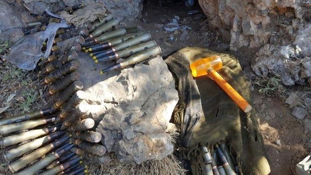 Mağara içerisinde cephanelik bulundu 3