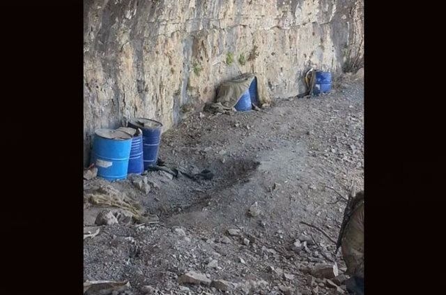 Mağara içerisinde cephanelik bulundu 7