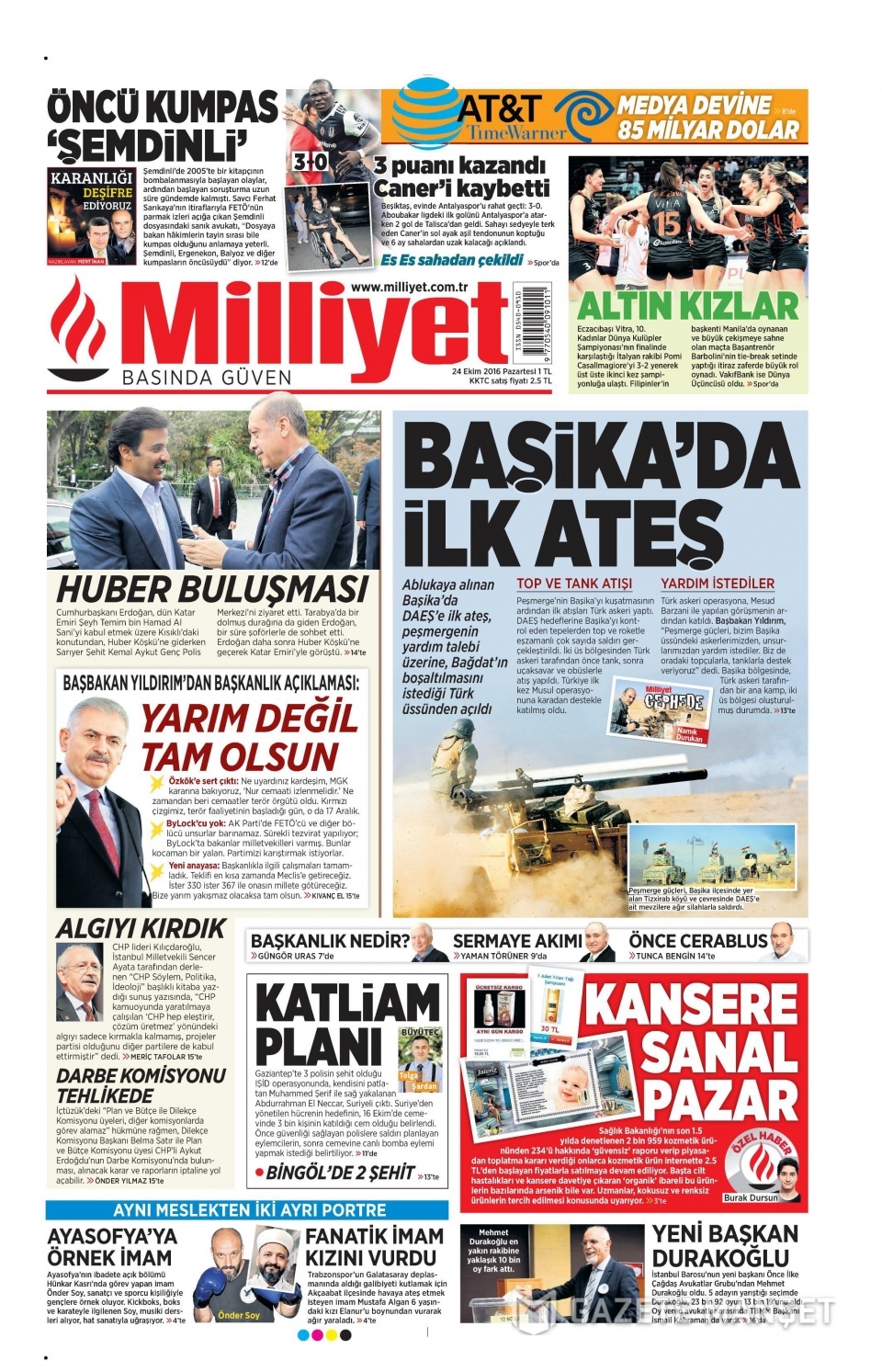 24 Ekim Pazartesi gazete manşetleri 7