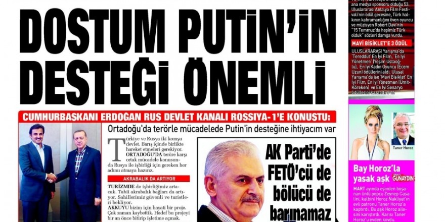 24 Ekim Pazartesi gazete manşetleri