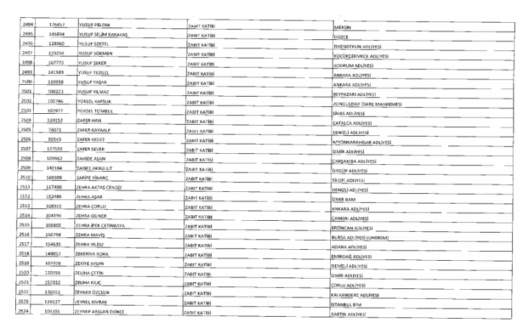 İşte kamuda ihraç edilenlerin ve göreve iade edilenlerin tam listesi 104
