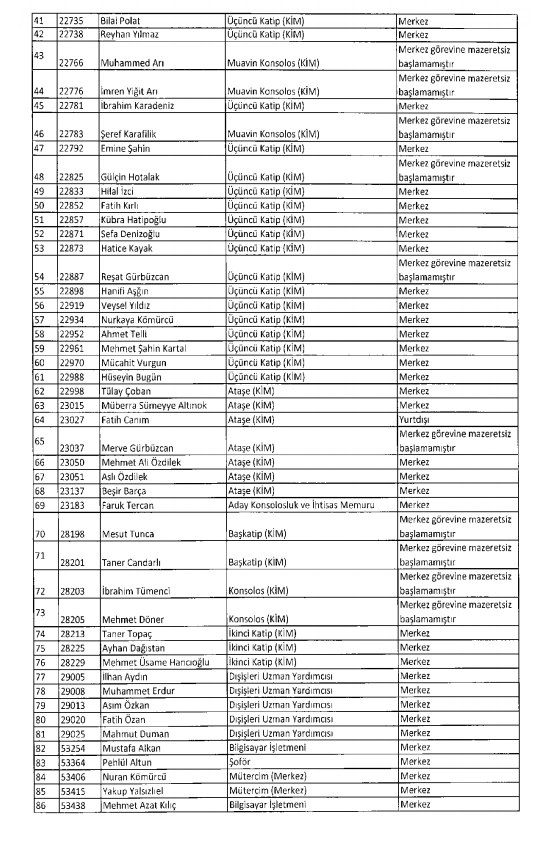 İşte kamuda ihraç edilenlerin ve göreve iade edilenlerin tam listesi 111