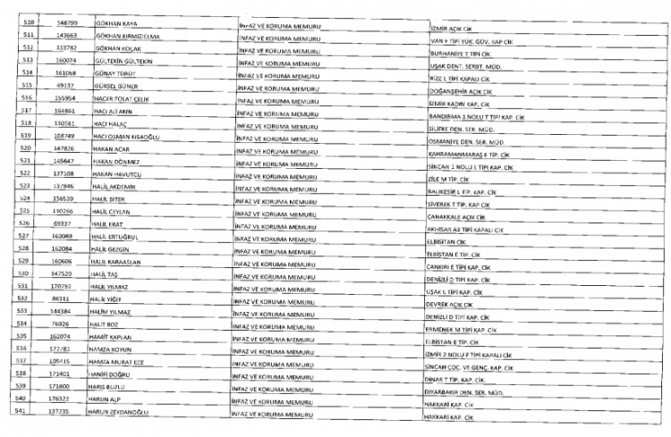 İşte kamuda ihraç edilenlerin ve göreve iade edilenlerin tam listesi 41