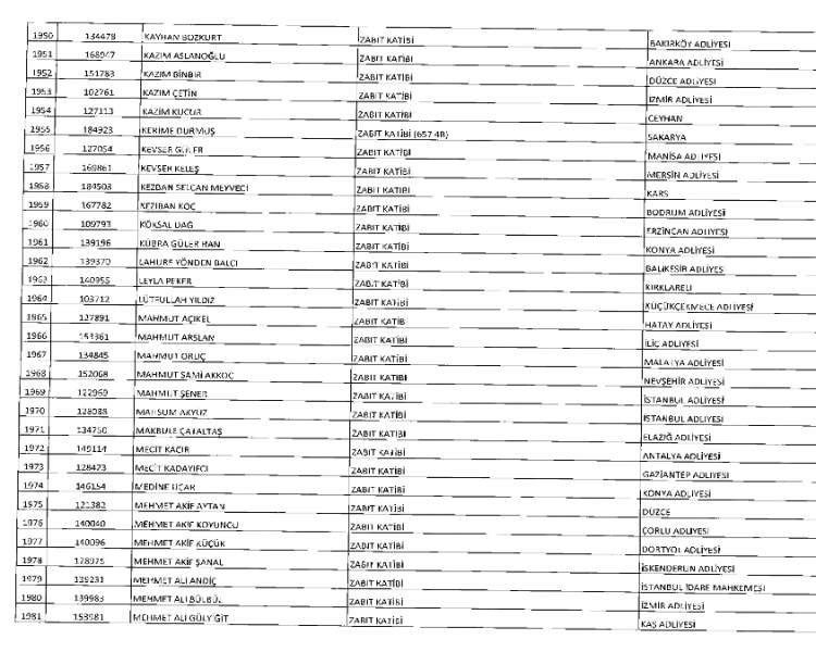 İşte kamuda ihraç edilenlerin ve göreve iade edilenlerin tam listesi 87