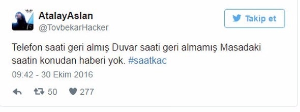 Saat Kaç tweet'leri sosyal medyayı salladı 12