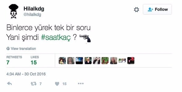 Saat Kaç tweet'leri sosyal medyayı salladı 4