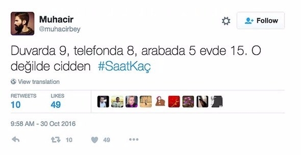 Saat Kaç tweet'leri sosyal medyayı salladı 5