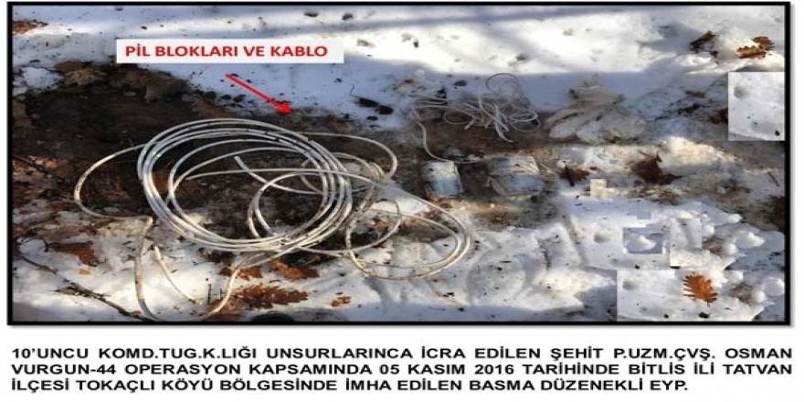 Bitlis'te PKK’ya ait sığınaklar ve patlayıcı bulundu