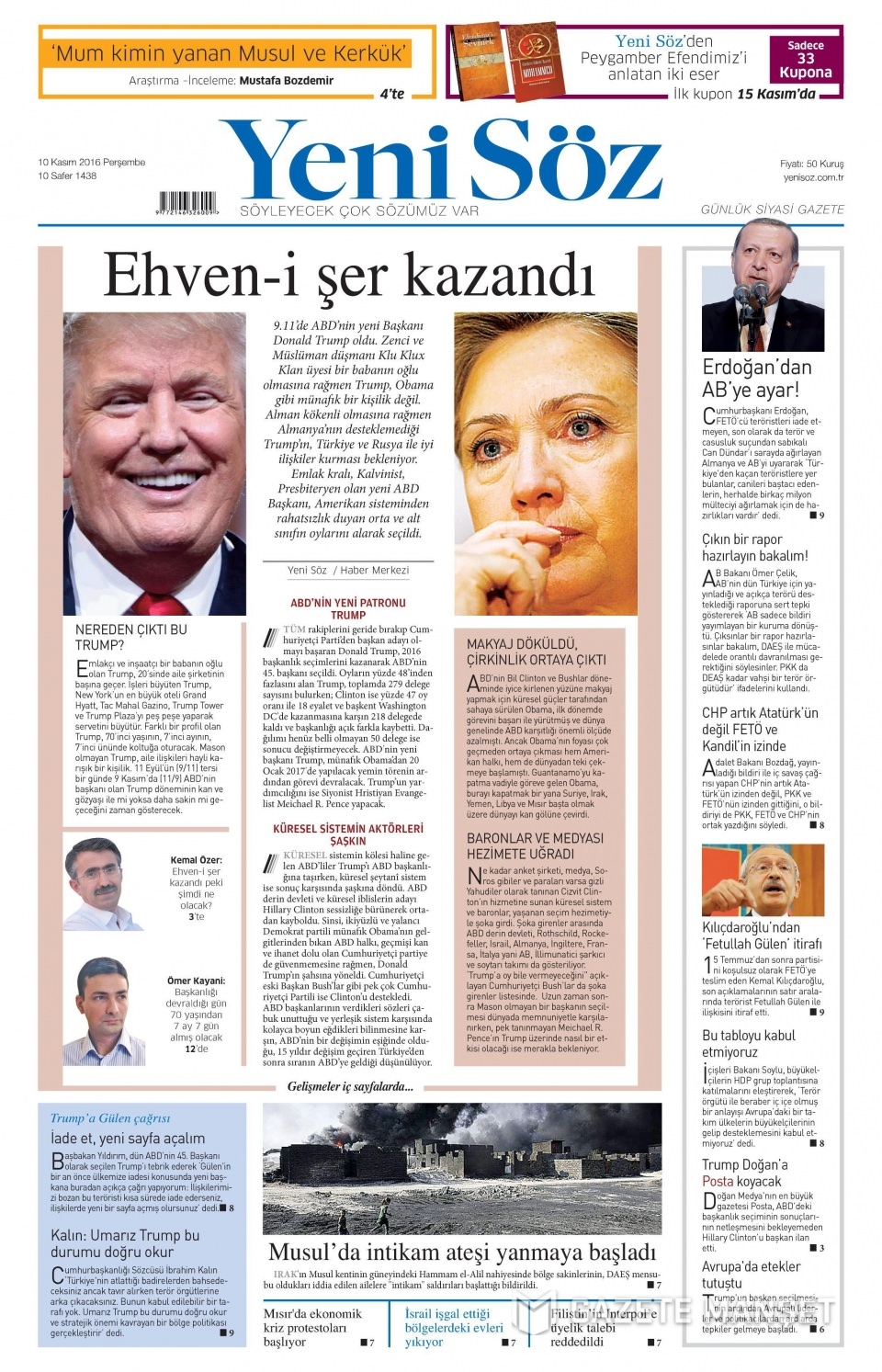 10 Kasım Perşembe gazete manşetleri 13