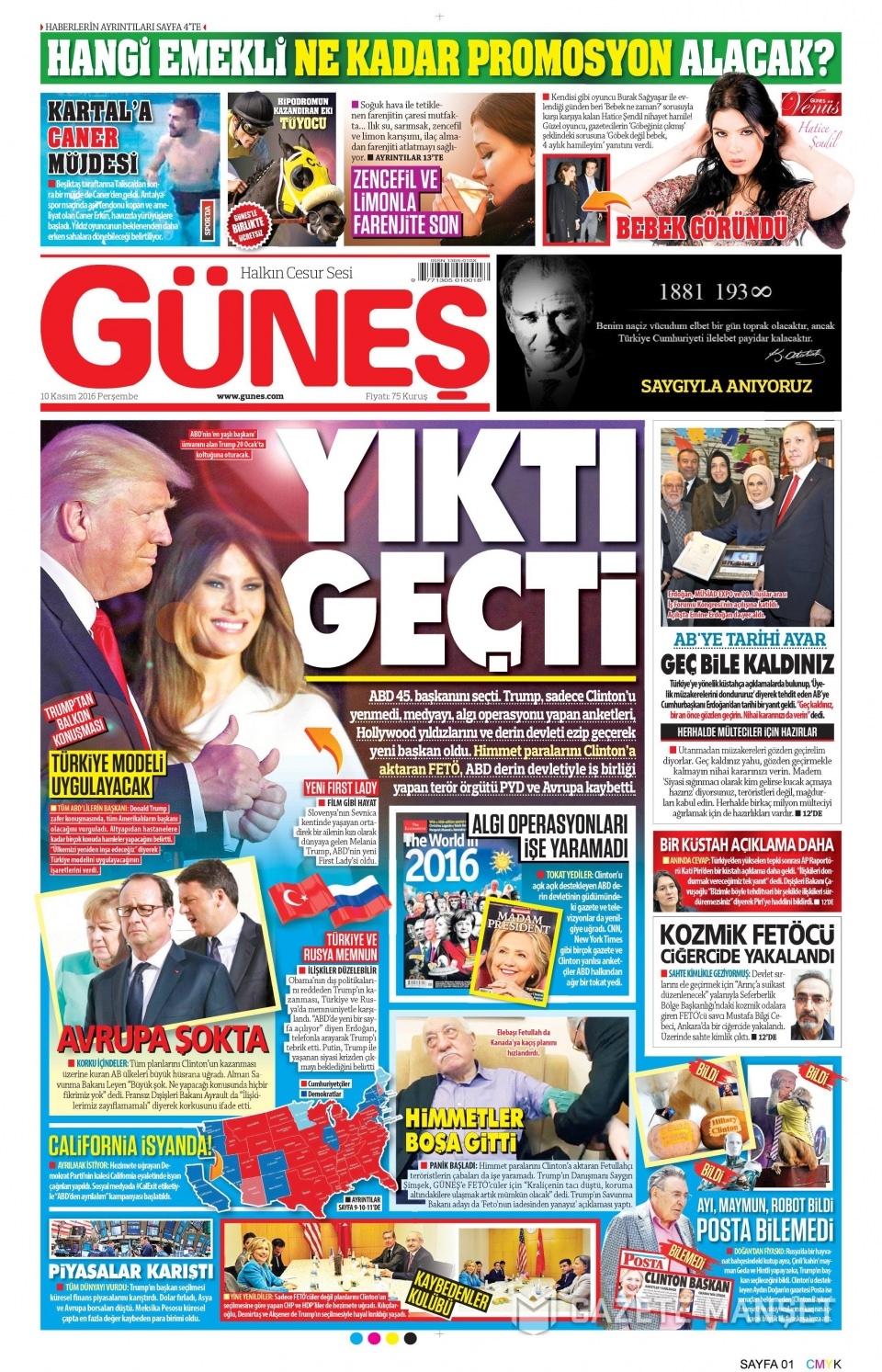 10 Kasım Perşembe gazete manşetleri 18