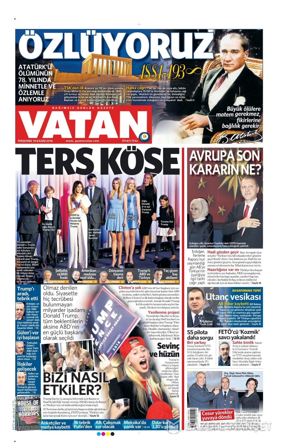 10 Kasım Perşembe gazete manşetleri 19