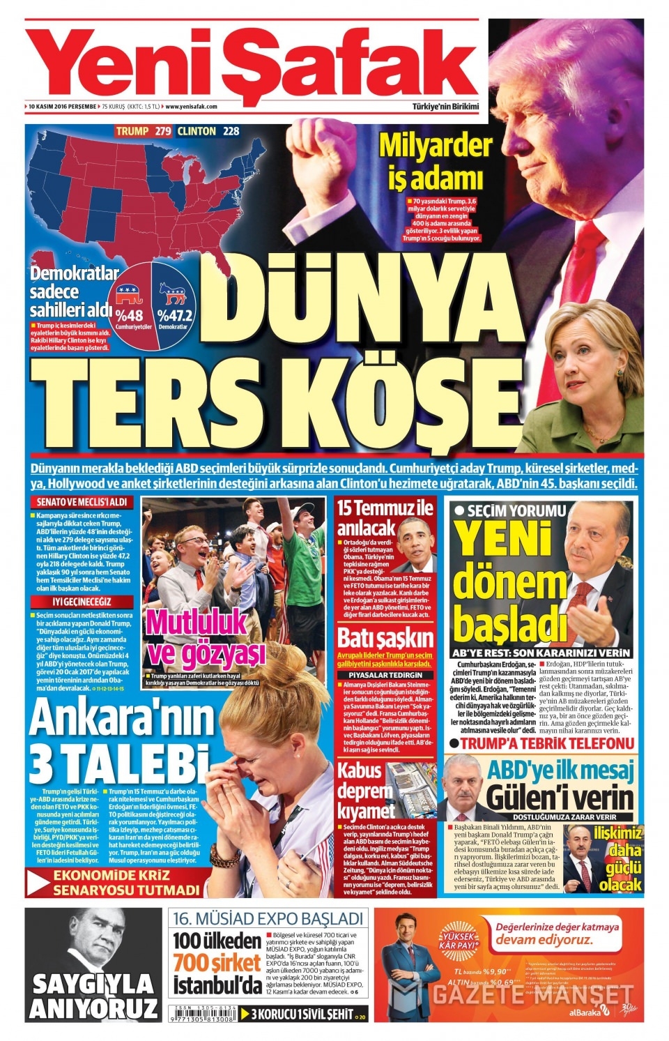 10 Kasım Perşembe gazete manşetleri 3