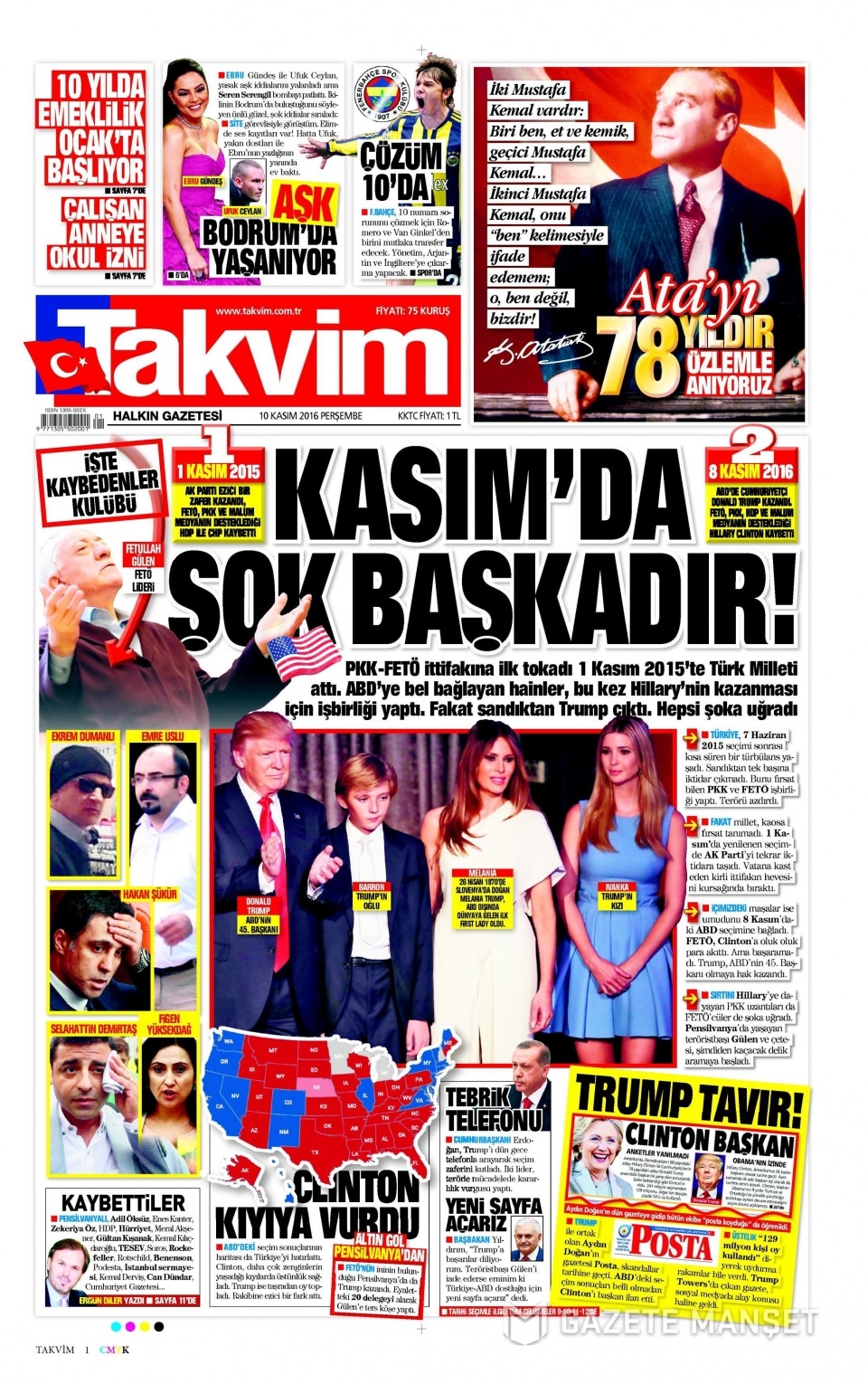 10 Kasım Perşembe gazete manşetleri 5