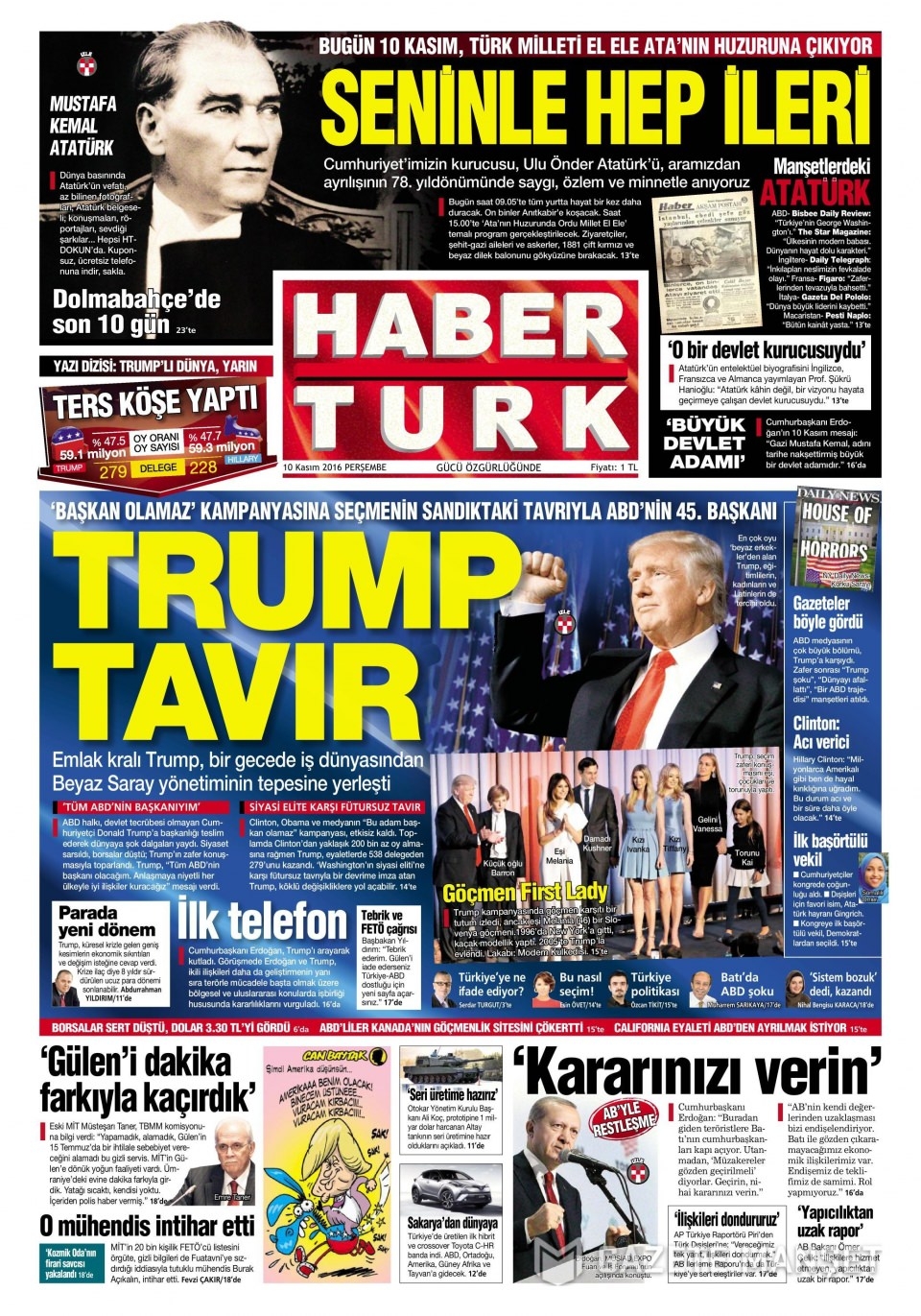 10 Kasım Perşembe gazete manşetleri 6
