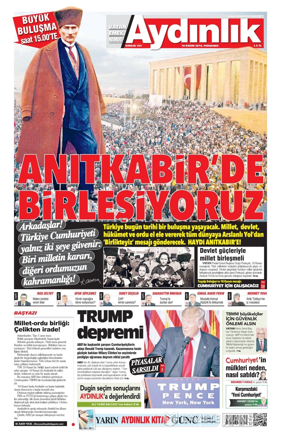 10 Kasım Perşembe gazete manşetleri 8