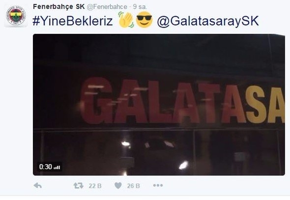 Fenerbahçe'den Galatasaray'a olay tweet! 2