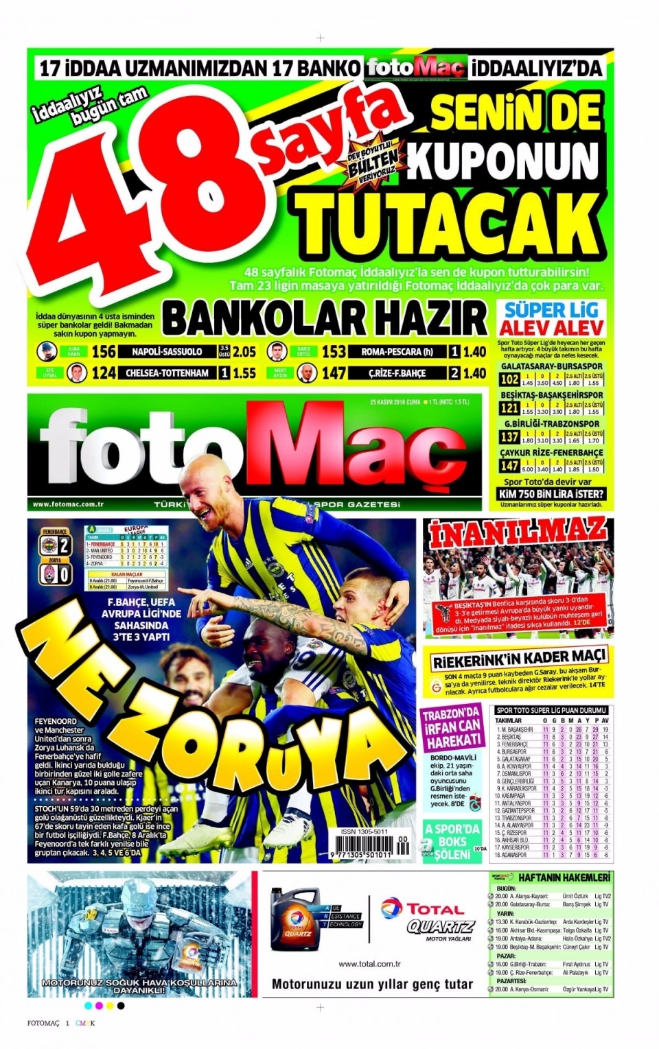 25 Kasım Cuma Gazete Manşetleri 15