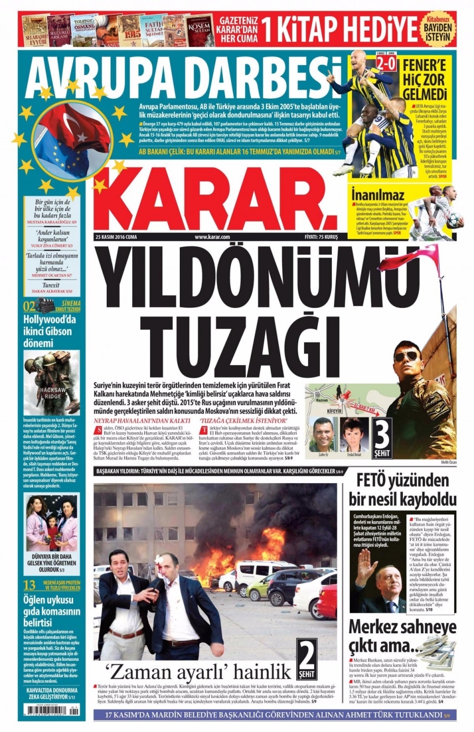 25 Kasım Cuma Gazete Manşetleri 23