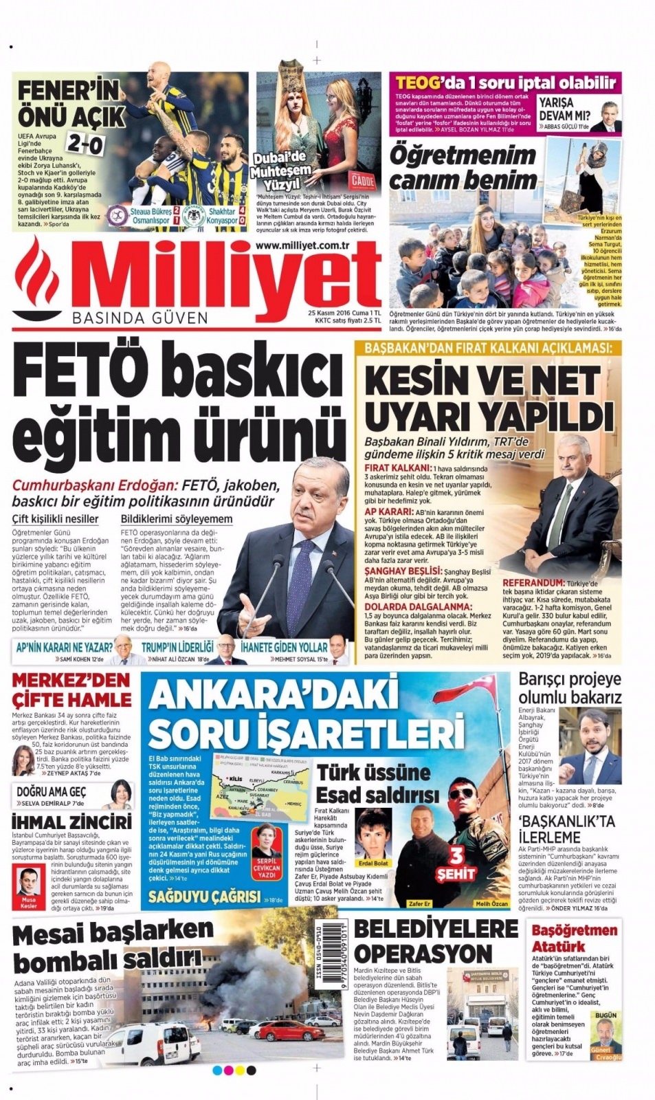 25 Kasım Cuma Gazete Manşetleri 4