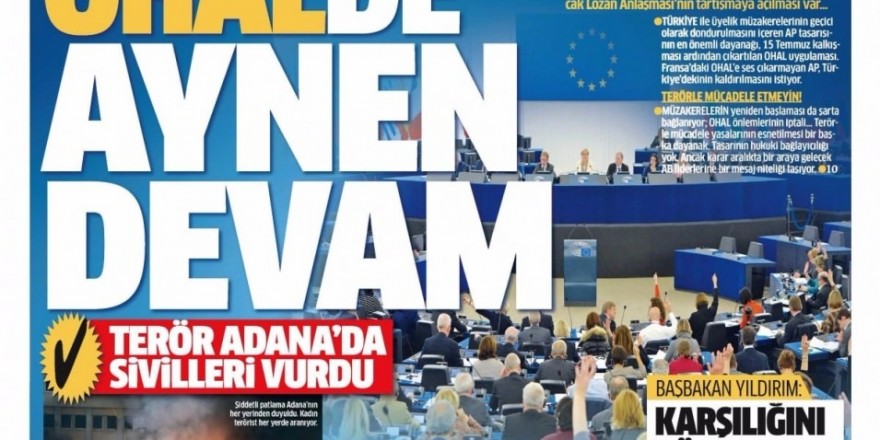 25 Kasım Cuma Gazete Manşetleri