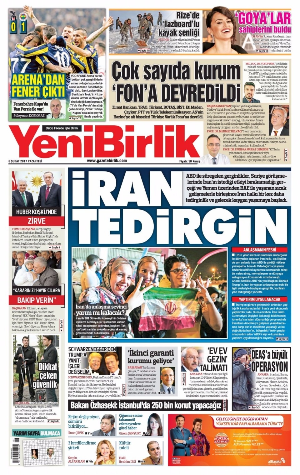 6 Şubat Pazartesi Gazete Manşetleri 24