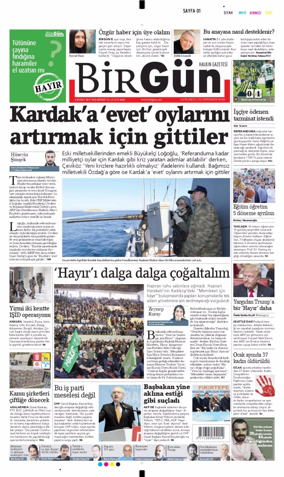 6 Şubat Pazartesi Gazete Manşetleri 9