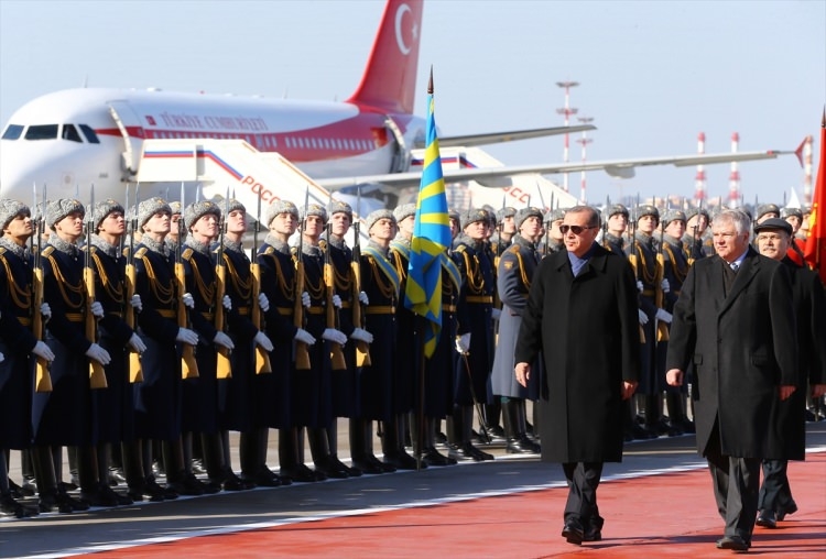 Cumhurbaşkanı Erdoğan'ı Moskova'da böyle karşıladılar 4
