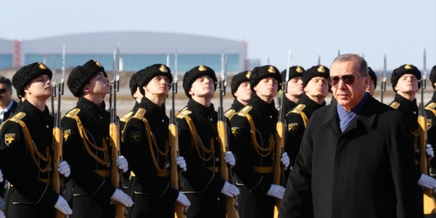 Cumhurbaşkanı Erdoğan'ı Moskova'da böyle karşıladılar