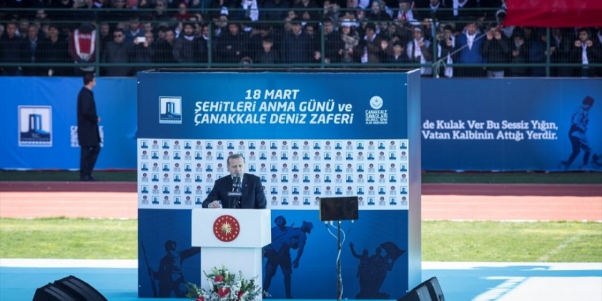 Cumhurbaşkanı Erdoğan, 18 Mart Stadyumu'nda