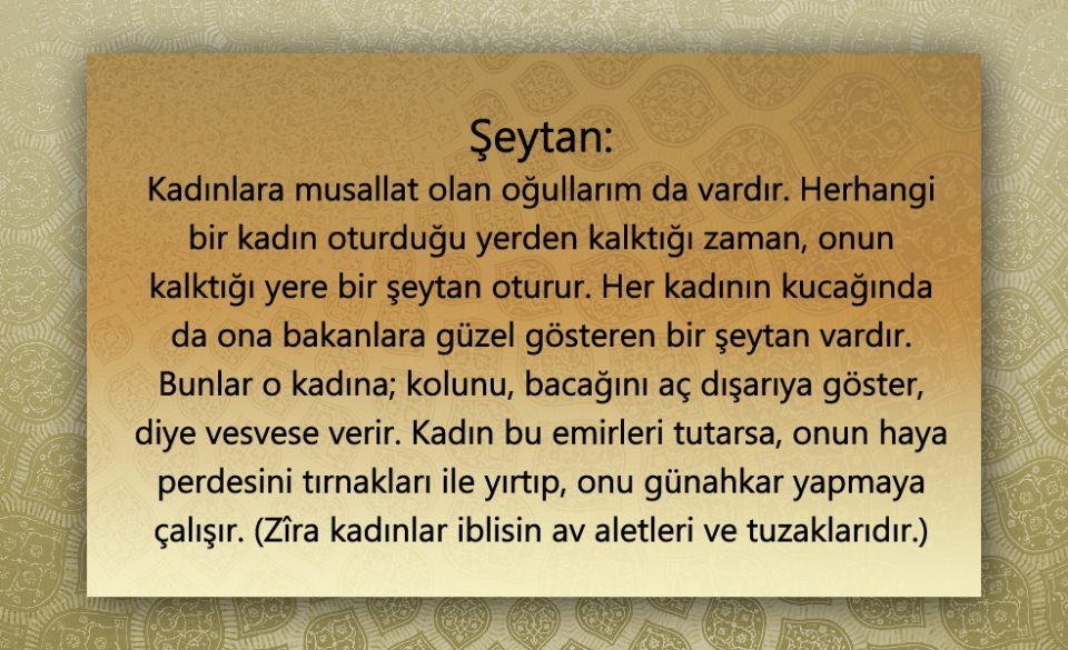 Peygamber Efendimiz (SAV)'in  Şeytan ile konuşması 104