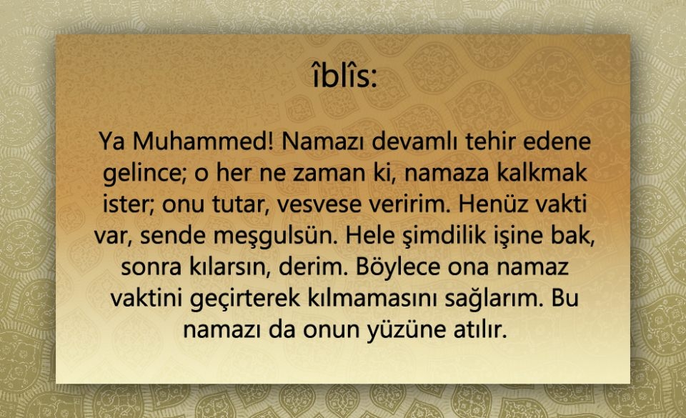 Peygamber Efendimiz (SAV)'in  Şeytan ile konuşması 54