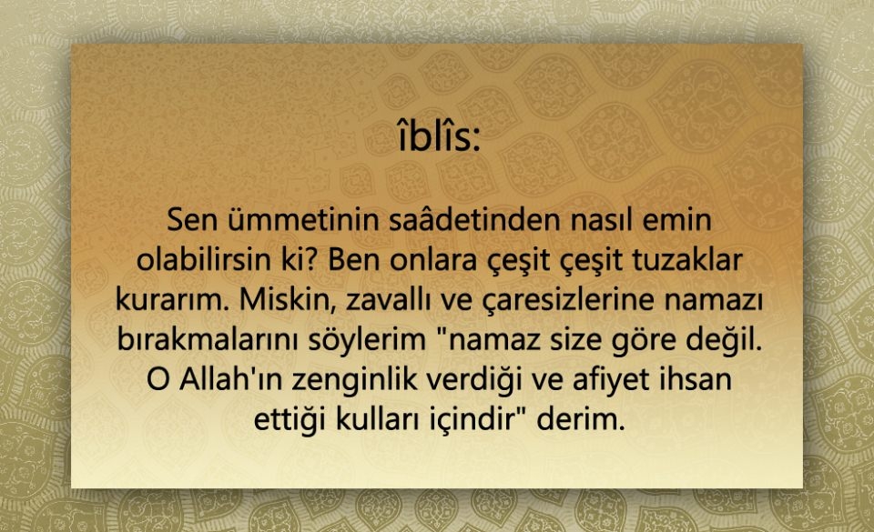 Peygamber Efendimiz (SAV)'in  Şeytan ile konuşması 61