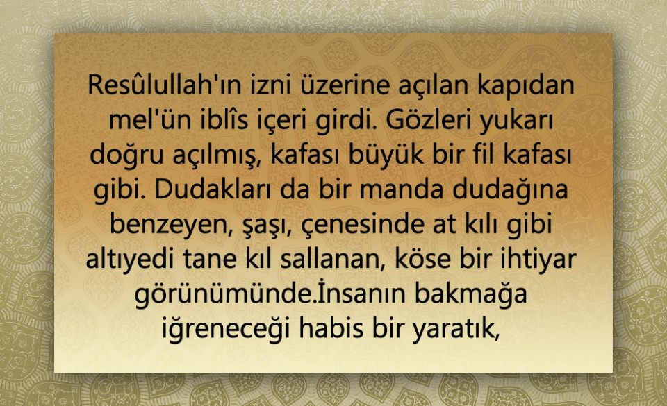 Peygamber Efendimiz (SAV)'in  Şeytan ile konuşması 9