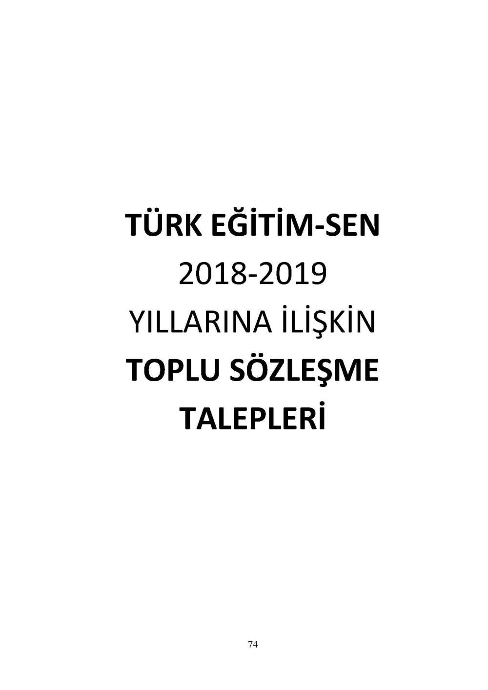 Türk Eğitim-Sen Toplu Sözleşme Talepleri - MEB-YÖK-KREDİ YURTLAR 1